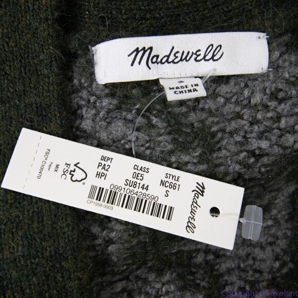 Madewell‎ Allston Double-Button Cardigan Sweater in Houndstooth, size S - Picture 10 of 16